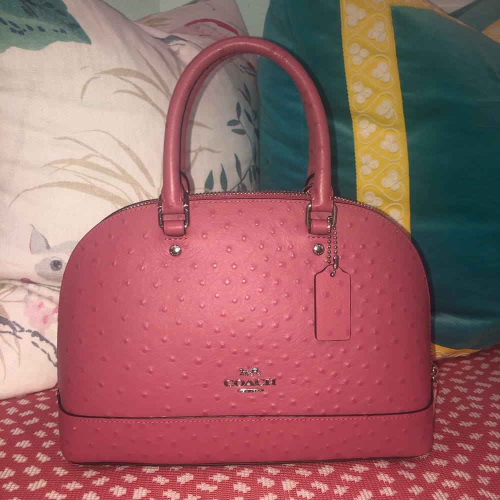 Coach MINI SIERRA SATCHEL Pink Ostrich